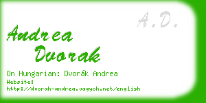 andrea dvorak business card